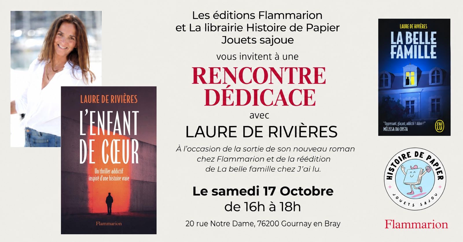 Dédicace du livre de Laure de Rivières